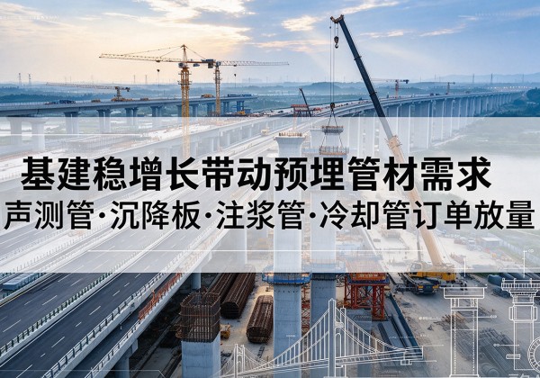 零陵基建稳增长带动预埋监测管材需求，声测管、沉降板、注浆管订单持续放量