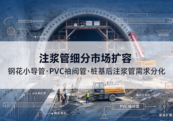 零陵注浆管细分市场扩容，隧道钢花小导管、PVC 袖阀管、桩基后注浆管需求分化